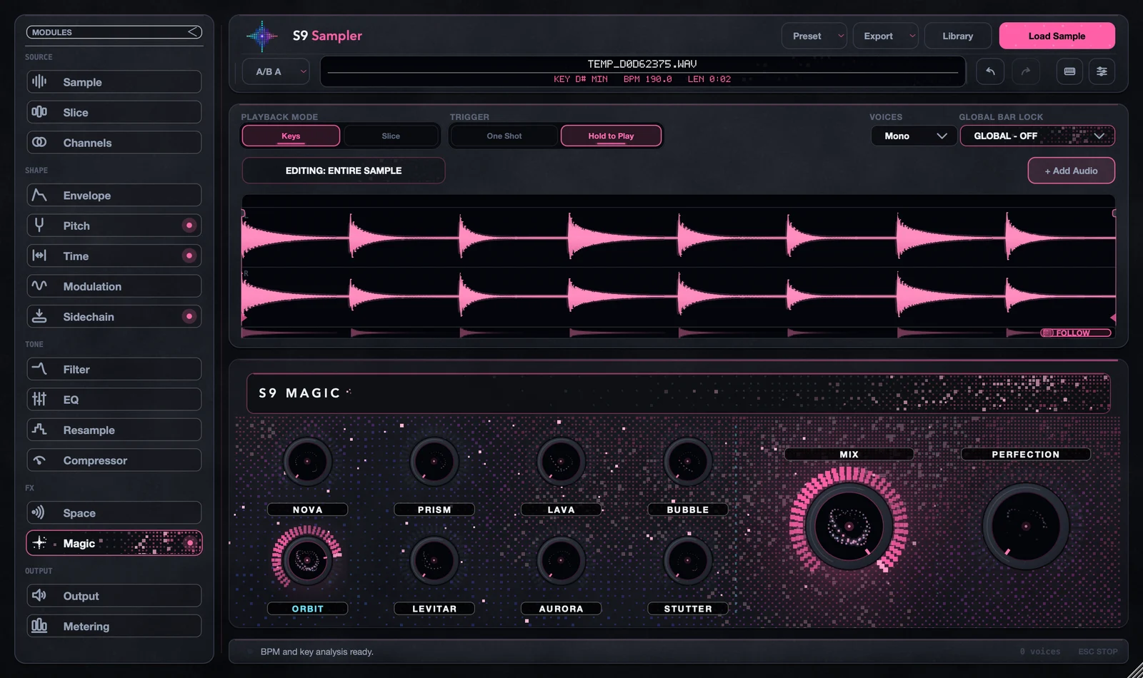 Magic sound-shaping controls